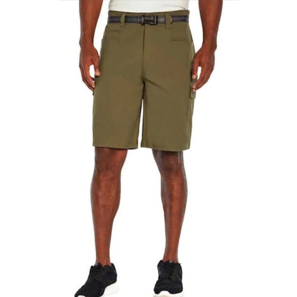 Orvis Other - Orvis Mens Cargo Shorts Olive Night Green Size 40 Stretch Belted Tech Hiking NEW